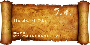Theobald Ada névjegykártya